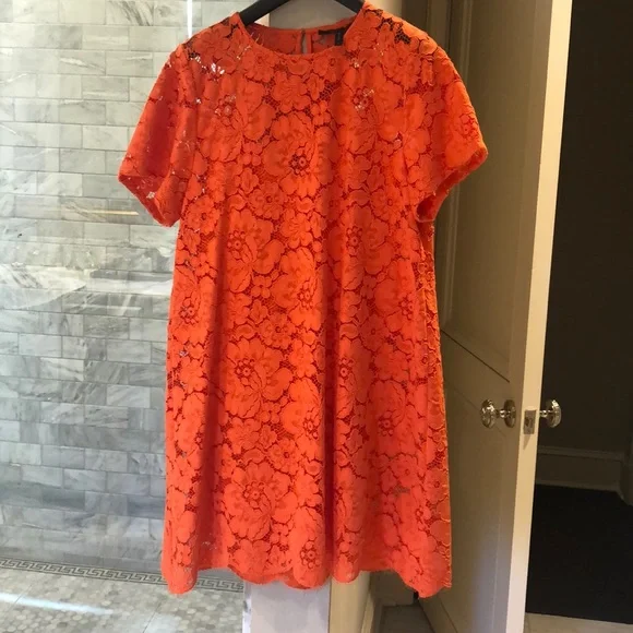 BCBGMaxAzria | Dresses | Bcbg Maxazria Orange Lace Dress | Poshmark